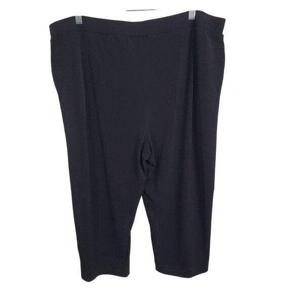 Susan Graver Sz XL Pants Pull On Cropped Liquid Knit Pockets Stretch Minimalist - Picture 2 of 7